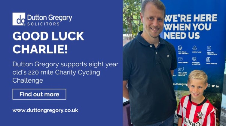 Dutton Gregory Solicitors is proud to sponsor Charlies Charity Cycling Challenge